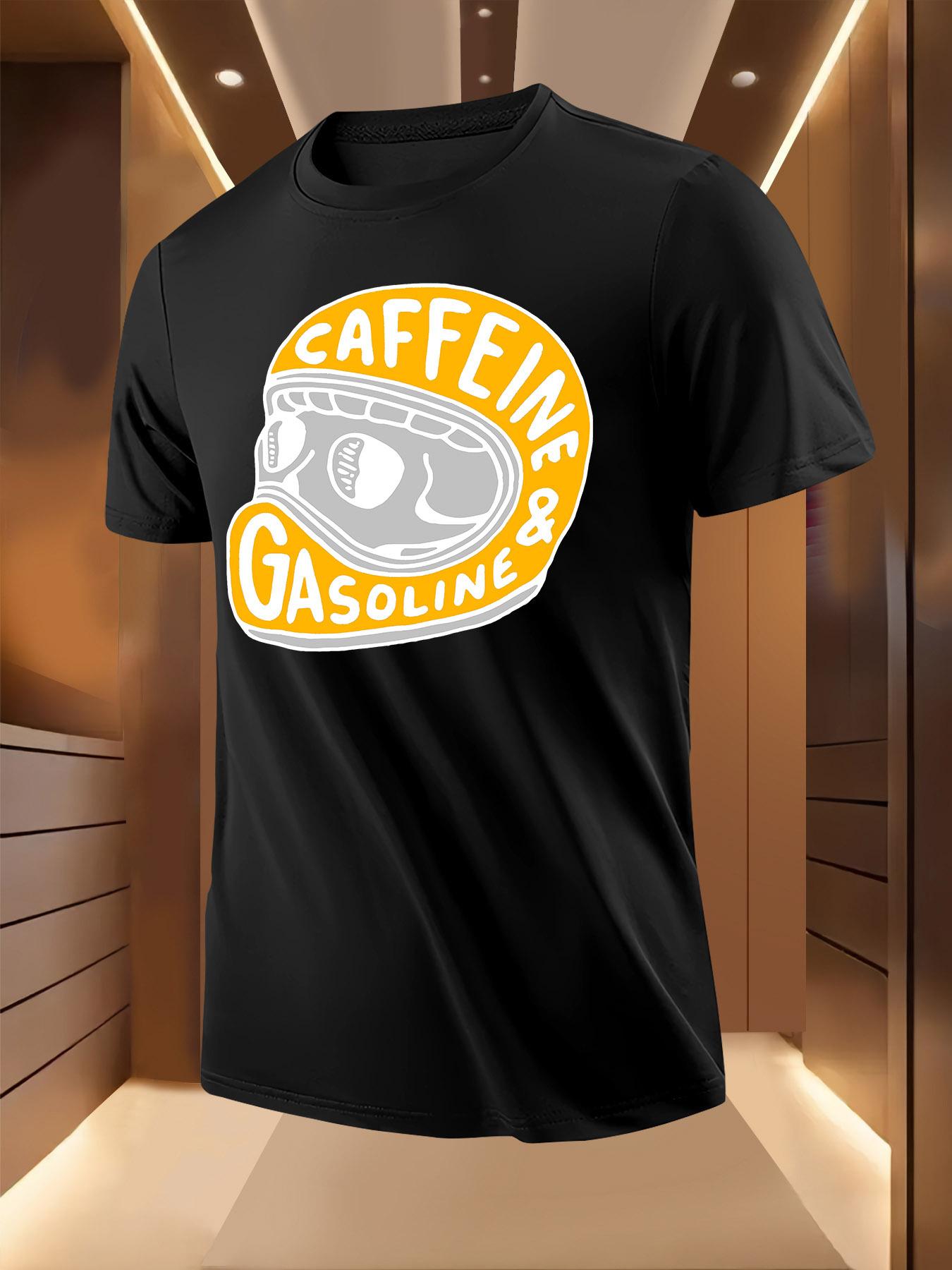 Caffeine Gasoline Helmet Graphic Tshirt Graphic Tshirt - ... L