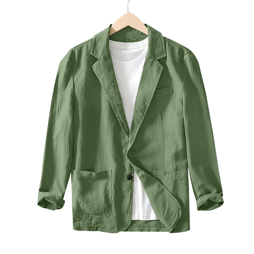 Men's Casual Long Sleeve Blazer Jacket with Pockets Lightweight Fashion Outerwear Suitable for Various Occasions Stylish Design