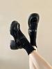 Mode Retro Damen Schuhe Damen Schuhwerk Clogs Plateau Britischer Stil Oxfords Schwarze Ballerinas Sommerkleid Neue Creepers Preppy Leder Mary