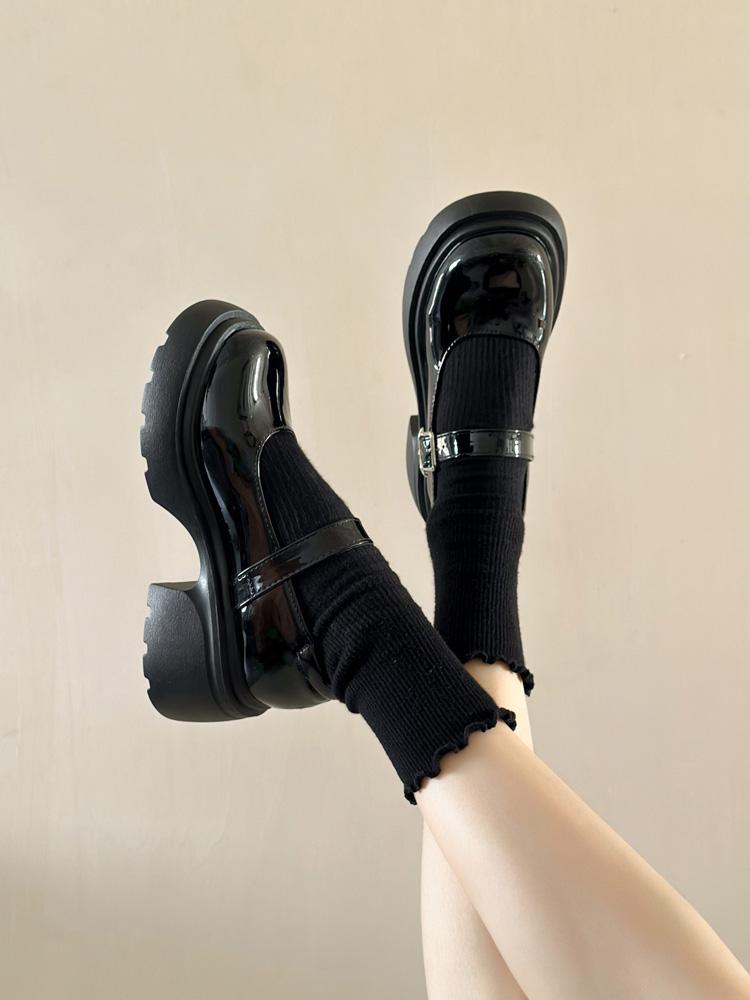 Mode Retro Damen Schuhe Damen Schuhwerk Clogs Plateau Britischer Stil Oxfords Schwarze Ballerinas Sommerkleid Neue Creepers Preppy Leder Mary