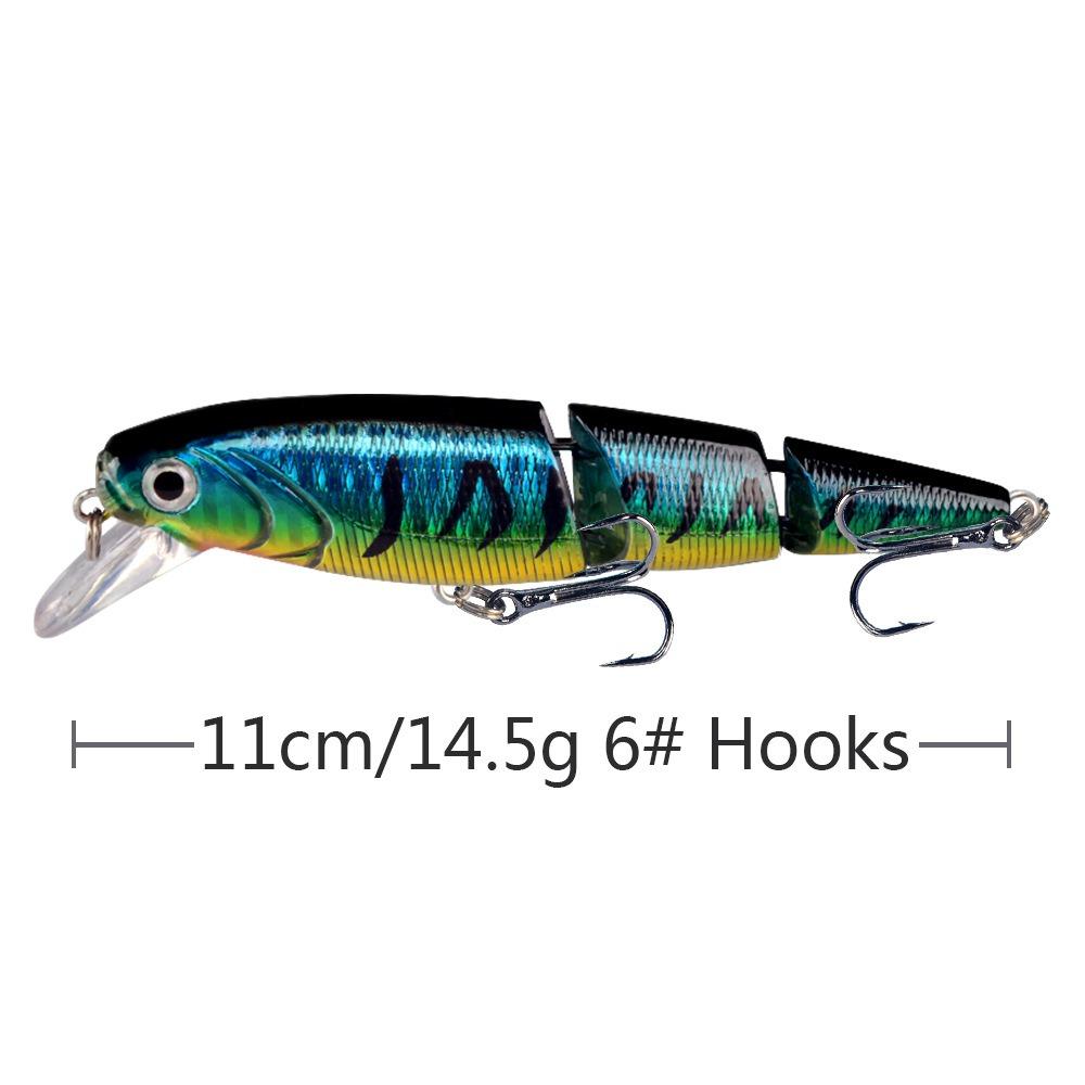 Multi Section Sea Bass Hard Fishing Lure Artificial Bait 3D Fish Eyes Multi Section Fishing Lure Hard Lure