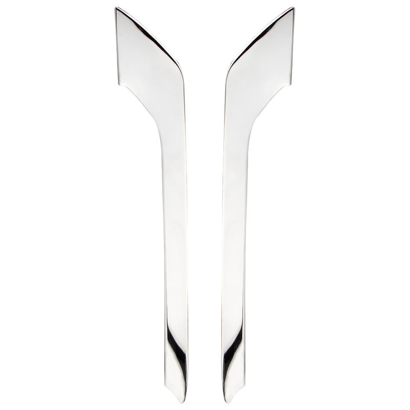 2Pcs/Set Stainless Steel Rear Fog Lamps Cover Frame Back Fog Lights Trim Sticker for Tesla Model 3 Model3 2016 -