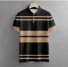 Summer Men's Polo Shirt Casual Short Sleeve Print Button Polo T-Shirt Loose Fashion Men's Gower