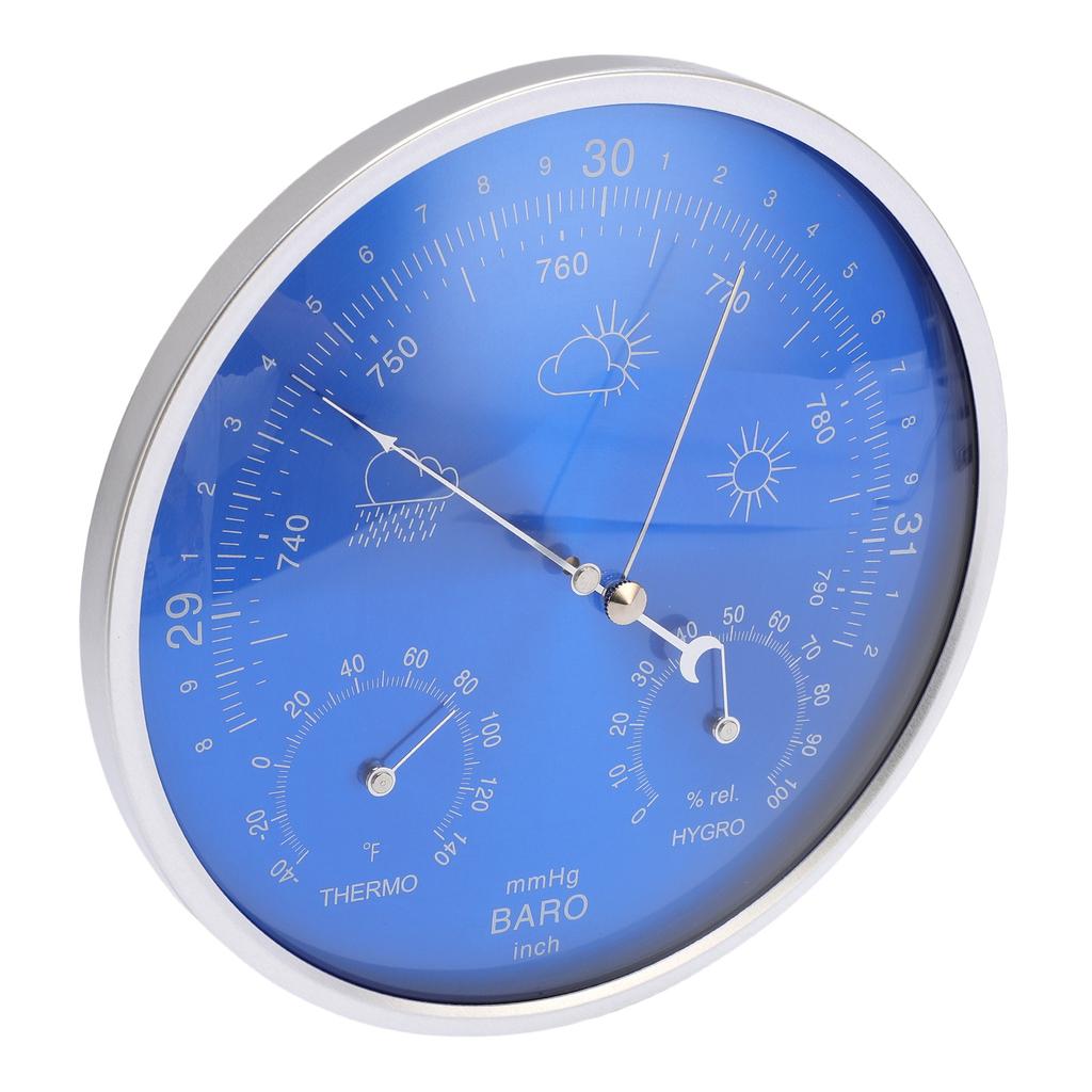 Thermometer Barometer Hygrometer 3 In 1 All Season Wall Hanging Indoor Outdoor Accurate Weather
