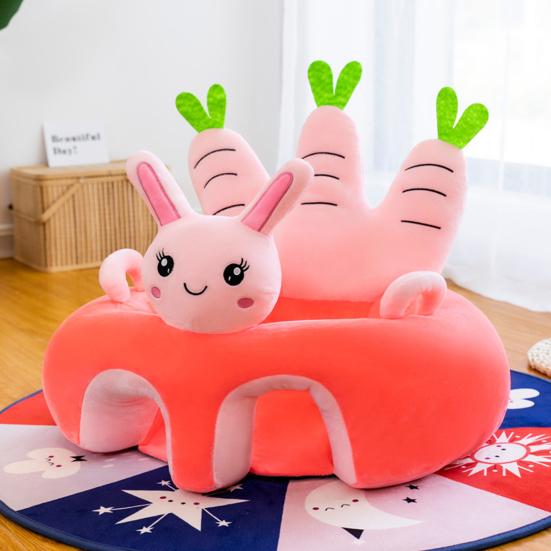 Baby Sofa Chair Cartoon Animals Baby Seat with Leg Holes Handles Non-Slip