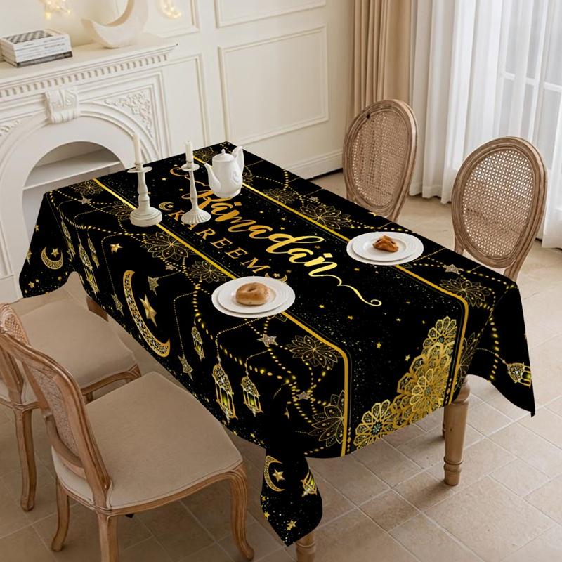 Ramadan Kareem Tablecloths Eid Mubarak Decoration for Home 2026 Islamic Muslim Party Supplies Ramadan Mubarak Eid Al Adha Gifts