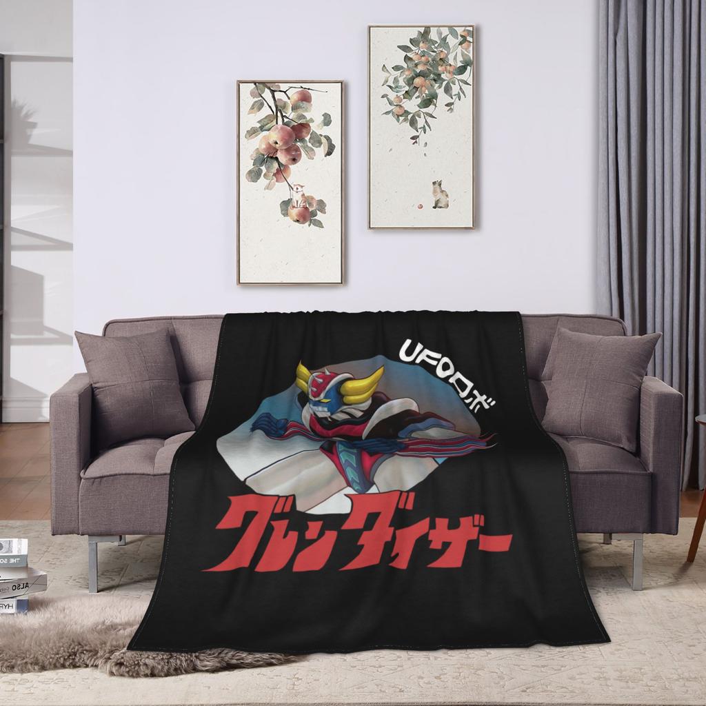 UFO Robot Grendizer Blankets Fleece Spring/Autumn   Multifunction Warm Throw Blanket for Bed Couch Quilt