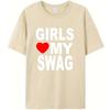 Футболка с надписью S LOVE MY SWAG  Смешные хлопковые novelty футболки Streetwear Хип-хоп Повседневный топ