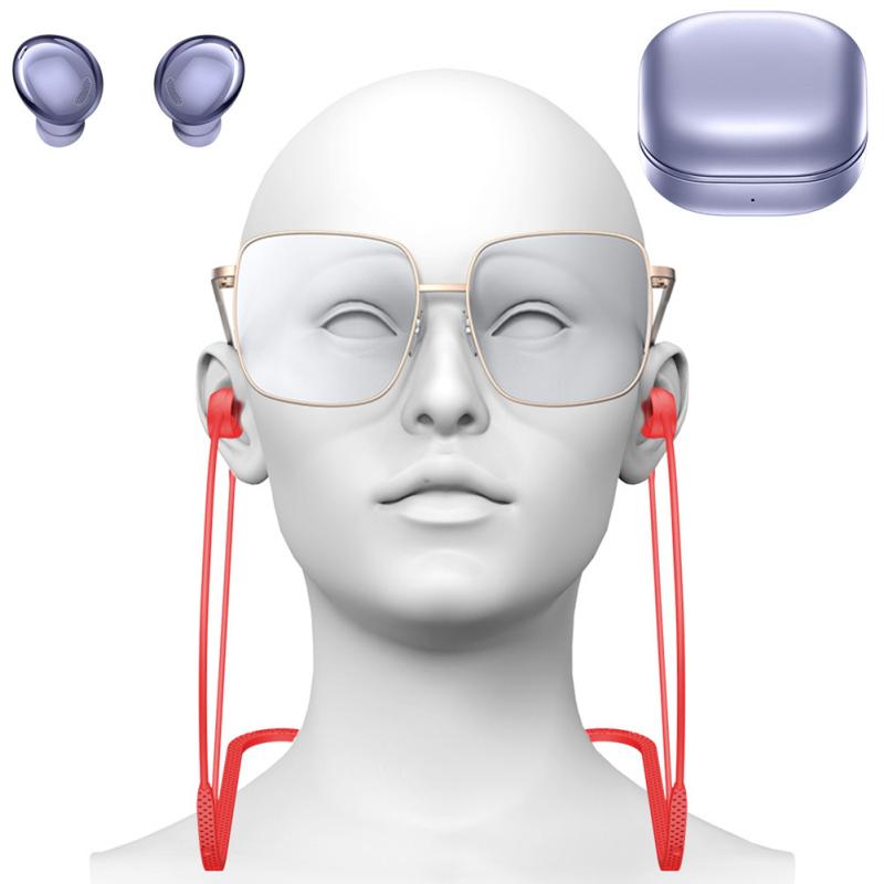 Weiches Silikon-Anti-Verlust-Gurt-Headset, hängendes Halsseil-Lanyard, kompatibel mit Samsung Galaxy Buds