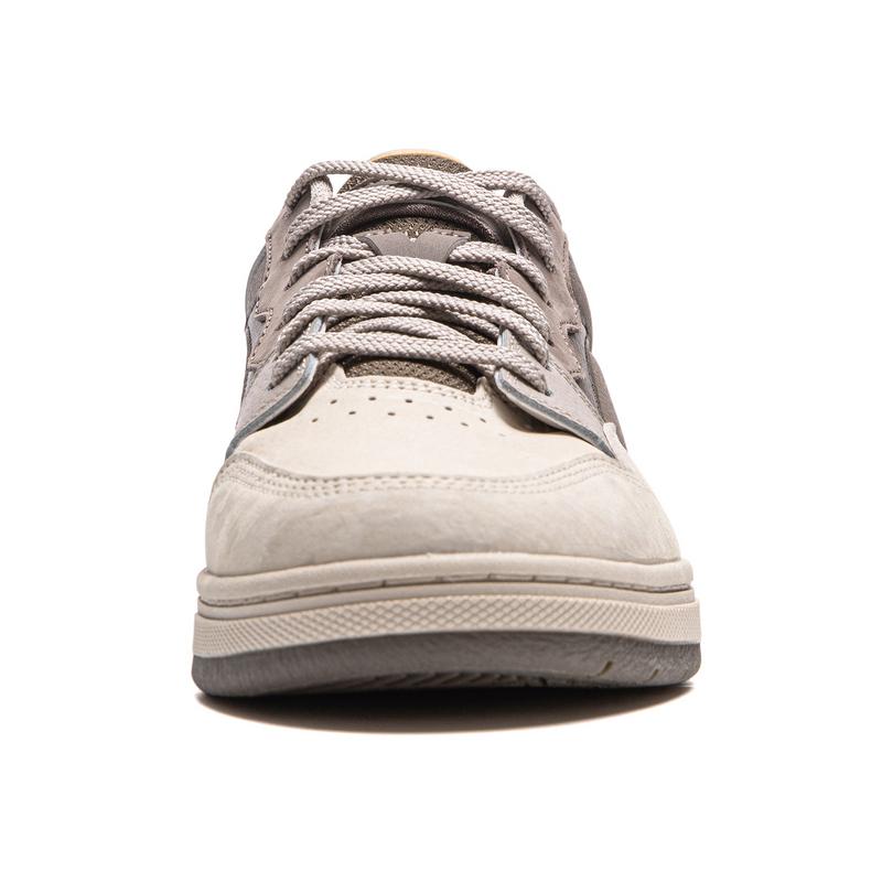Li Ning Trendy Lightweight Non-Slip Wear-Resistant Low-Top Skate Shoes Men Sneakers Brown Gray AEPU047-6
