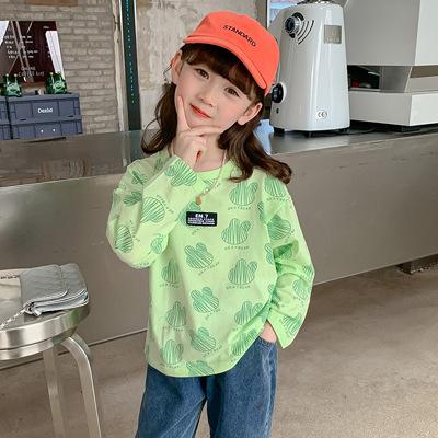 Girls Long Sleeve T Shirt for Spring Autumn Stylish and Versatile Top