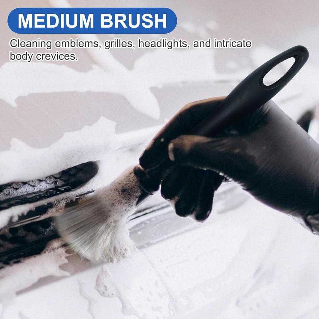 Microfiber Car Wash Mitt Applicator Towel And Car Detailing Brushes Duster Cleaning Kits, Car Wash Mitt Brush & Soft Hair Car Interior Detailing