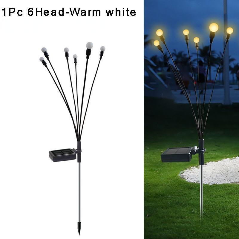 Solar Outdoor Light LED Firefly Lamp Garden Decoration Waterproof Garden Home Lawn Fireworks Light Floor New Year Christmas