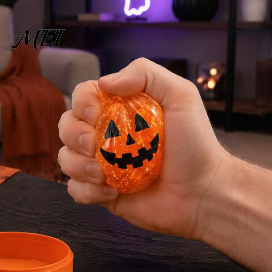 Relaxation Fidget Toy Halloween Dumpling Stress Relief Toy, Cartoon Steamed Bun Squeeze with Steamer, Sensory Ball Party Favors Portable Reliever