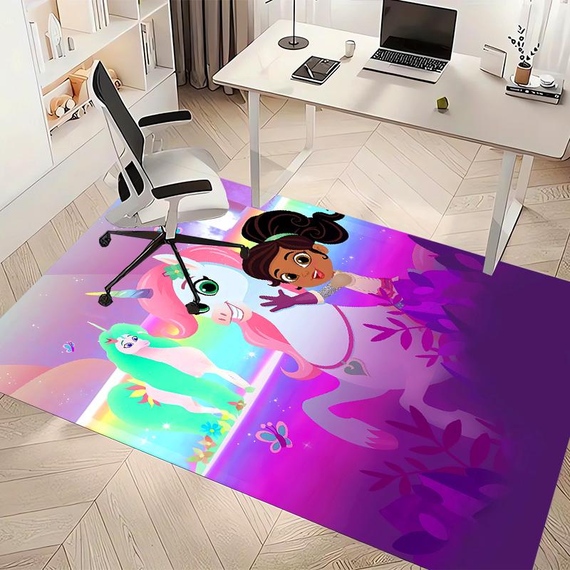 Nella the Princess Knight Printed Absorbent Washable Carpet, Non-Slip Bathroom Mats, Kitchen Rugs, Yoga Mat,Living Room Entrance, Camping Picnic Rugs