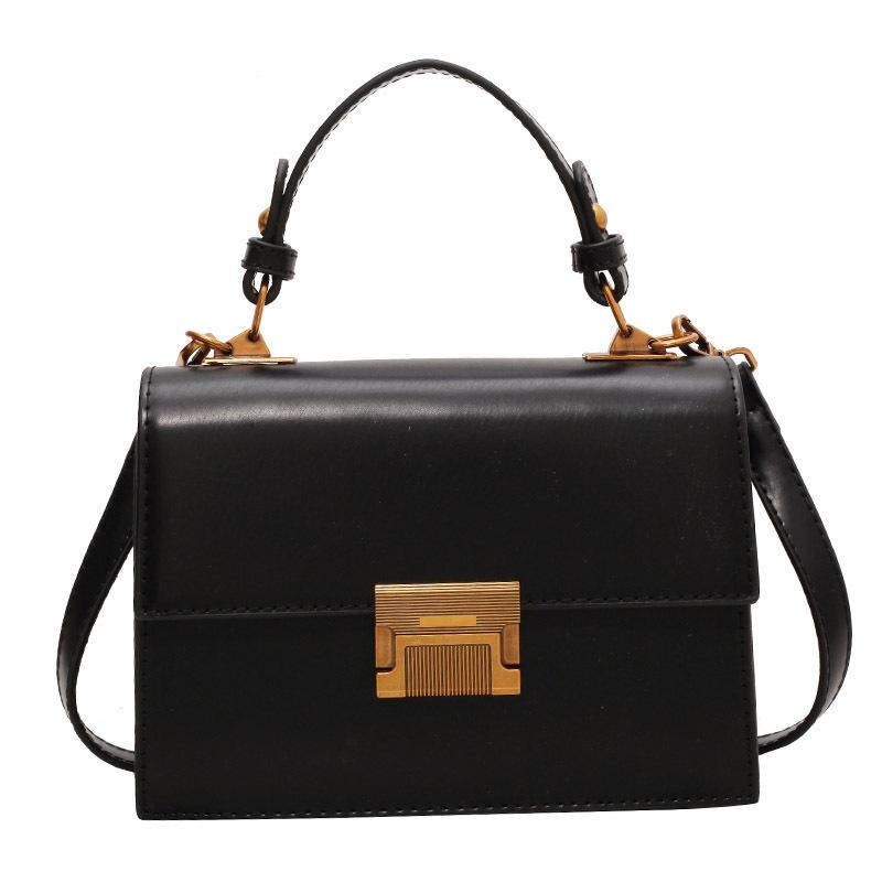 Small Bag Women's New Messenger Bag Fashionable Solid Color Portable Shoulder Small Square Bag