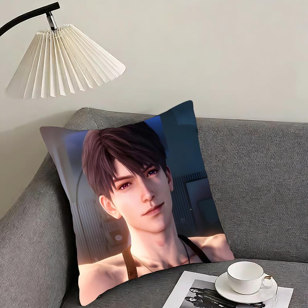 Love And Deepspace Caleb Cushion Cover Pillowcase Ultra Soft Skin Friendly Fabric Cloud Like Comfort Concealed Zipper