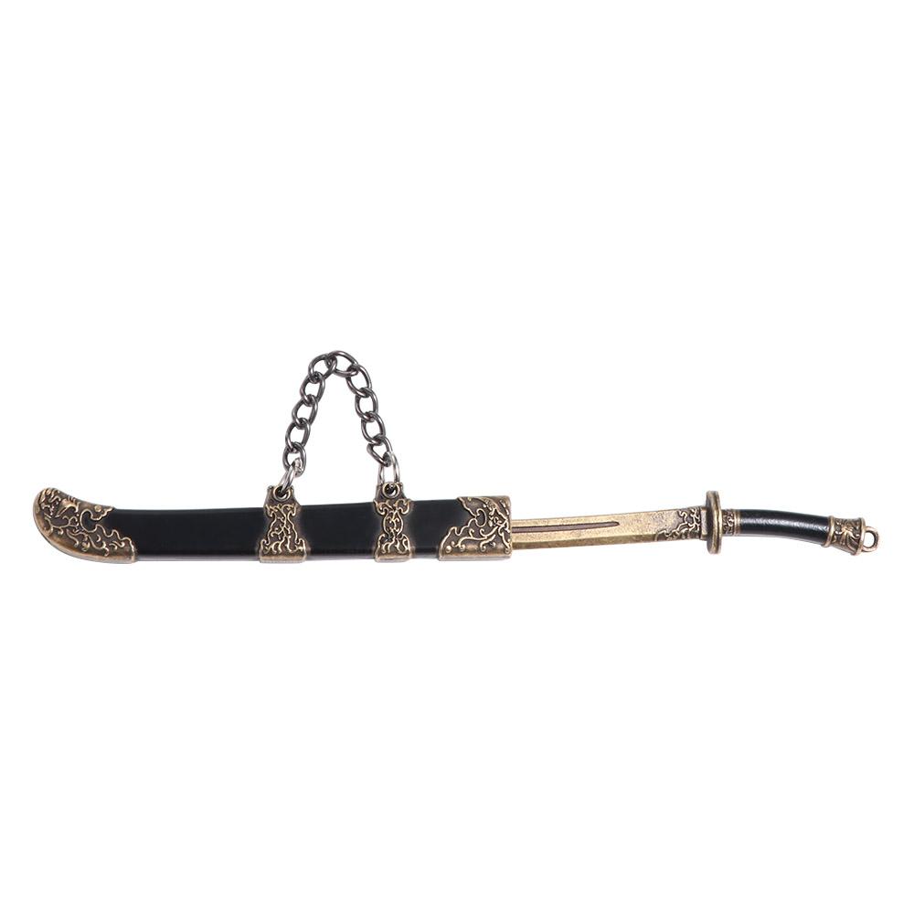 Zinc Zinc Zinc Alloy Mini Sword KeyChain Ancient Scabbard Key Ring Weapon Key Chain Men