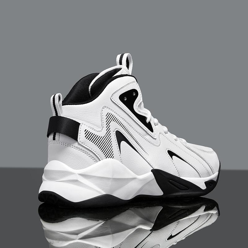 New Men's Adult Basketball Shoes Large Size Thick Sole Wear Resistant Increase Leisure Trend Sports Shoes Training Shoes