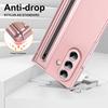 Z Fold7  Hinge Protection Leather Case For For Samsung Galaxy Z Fold7 Fold 7 Fashion Electronic Pen Slot Cover with Glass Film