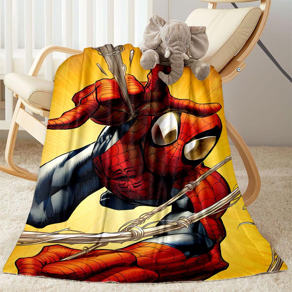 1pc Spider-Man Action Blanket Soft and Warm for Sofa Office Camping Travel Livingroom Great Gift for Friends and Family Comfortable