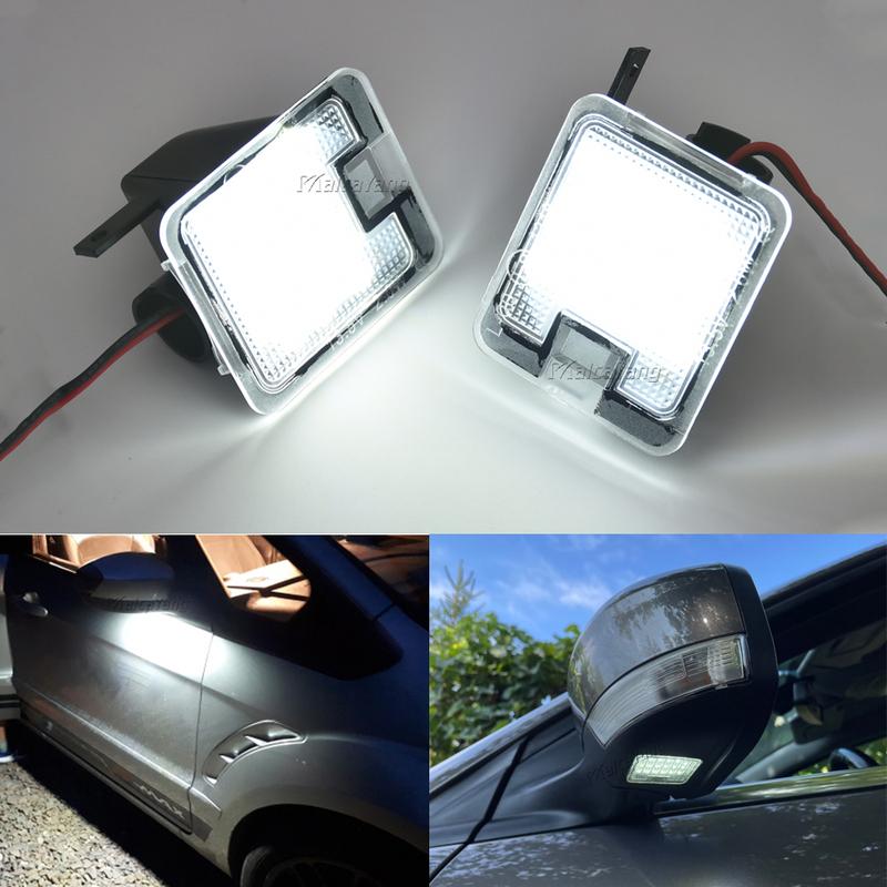 2x CANBUS LED Under Mirror Puddle Light For Ford Focus MK3 Mondeo MKIV MKV Kuga C-Max MK2 Escape S-Max Under Mirror Welcome Lamp