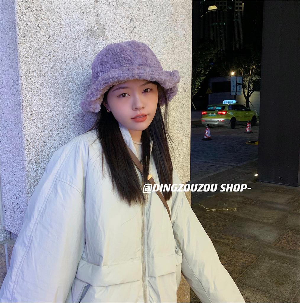 Thickened Lamb Stylish Wool Winter Bucket Hat For Women Cozy And Warm Protection Ear