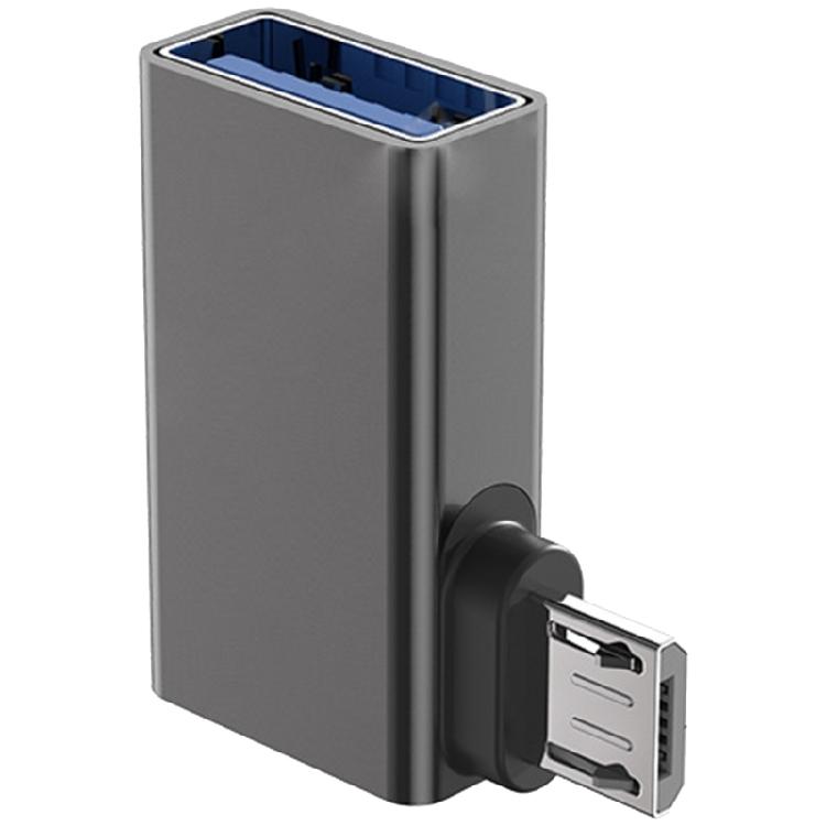 Space Saving Right Angle USB A to MicroUSB OTG Converters Direct Charging And Peripherals Control On Smartphones Tablets