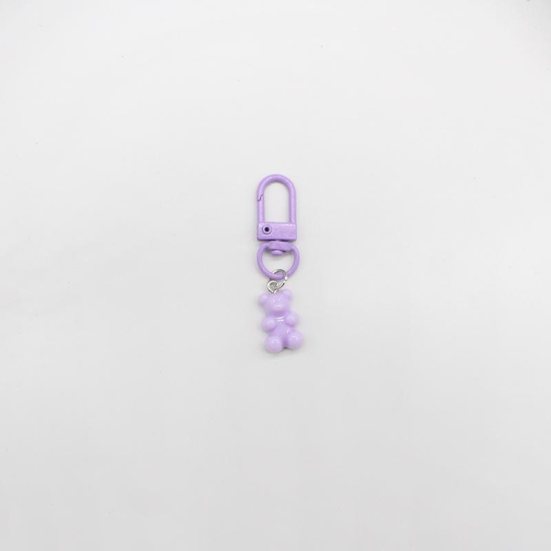 Colorful Candy Bear Keychain - Cute Cartoon Animal Charm for Girls' Bags
