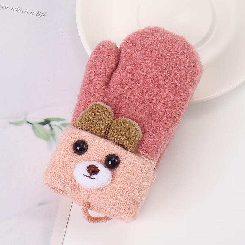 Kids  Thickened Rabbit Full Finger Gloves