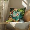 Pokemon Gym Leader Collection Anime Plush Pillow Cover Soft Short Plush Cushion Cover For Sofa Bedroom Home Decor Gift
