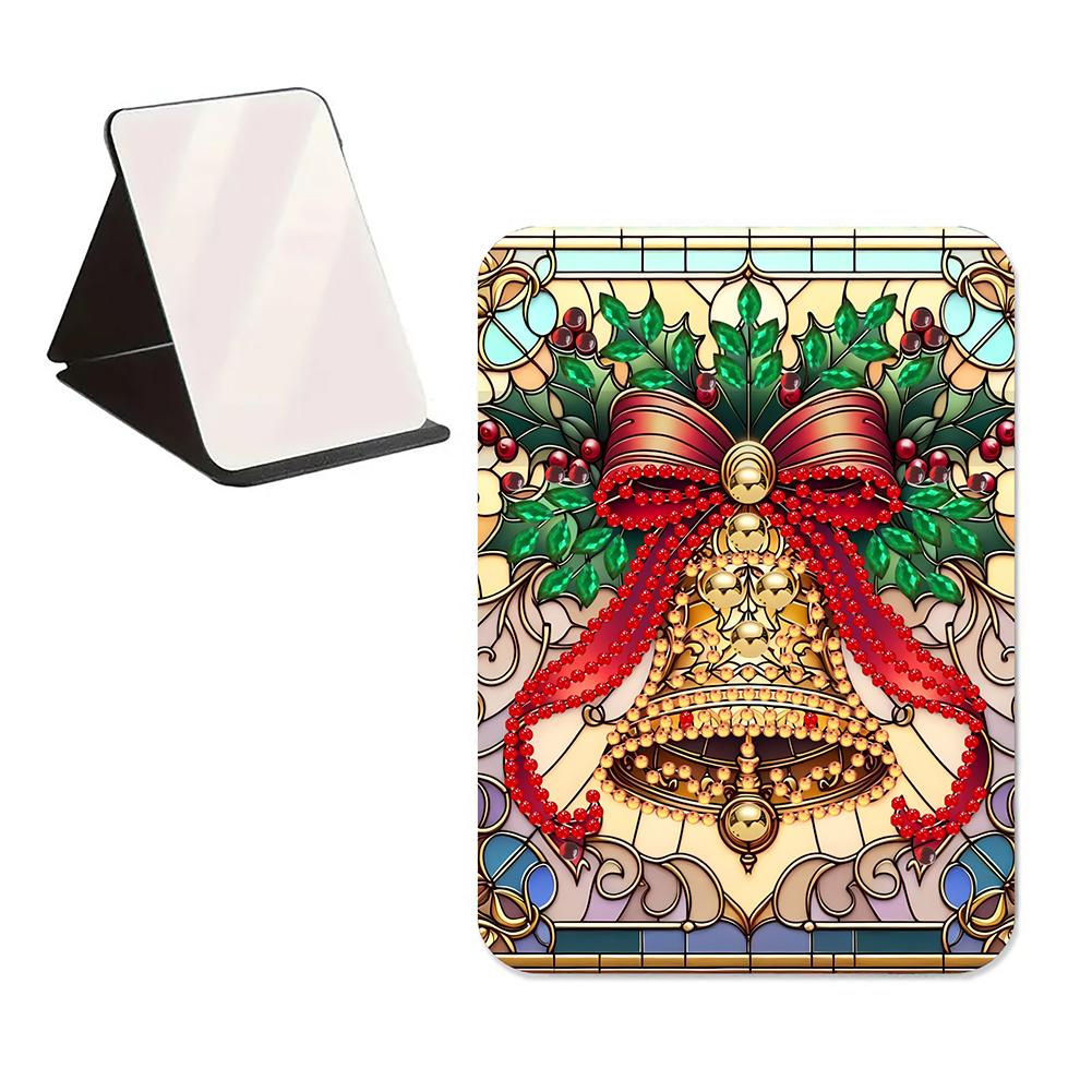 Arte com Diamantes DIY Espelho de Cristal Brilhante Forma Especial Strass Espelho de Maquiagem Espelho de Mesa para Viagem ao Ar Livre Caminhada Piquenique