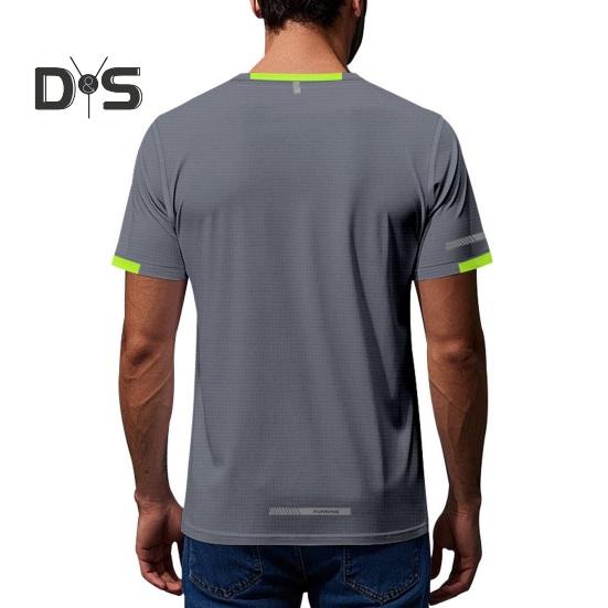 Men's Crew Neck T-Shirt Summer Short Sleeve Casual Tee Solid Color Muscle Fit Workout Top for Gym Daily Wear Sports