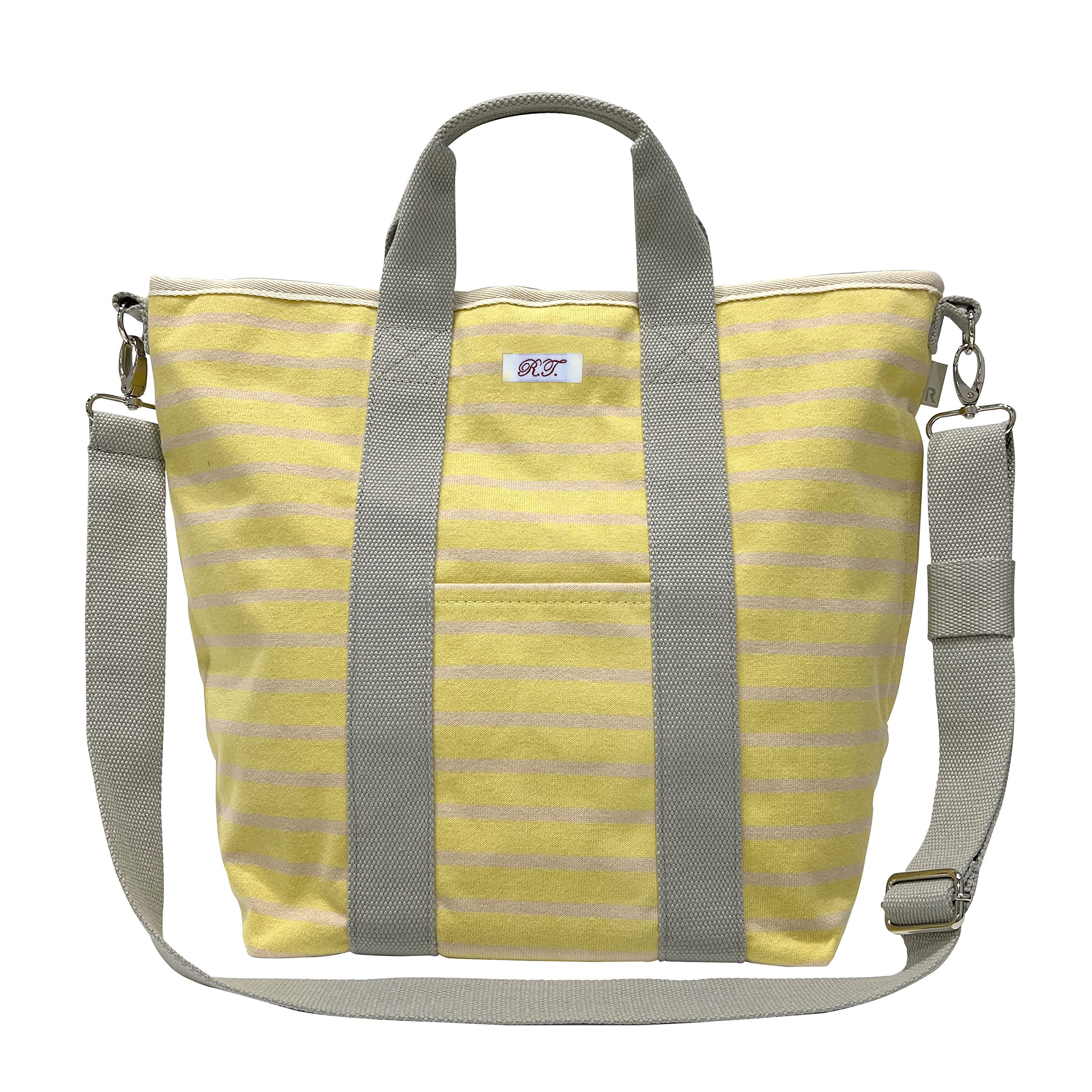 Хлопковая сумка-тоут Rootote с плечевым ремнем, Средний размер, 2-в-1, Желтая