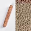 New DIY Ceramic Sculpture Pottery Wood Carving Fish Scale Maple Leaf Pattern Embossing Stick