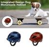 Solid Color Dog Helmet Adjustable Cat Locomotive Helmet Fashion Pet Head Protection  Traveling
