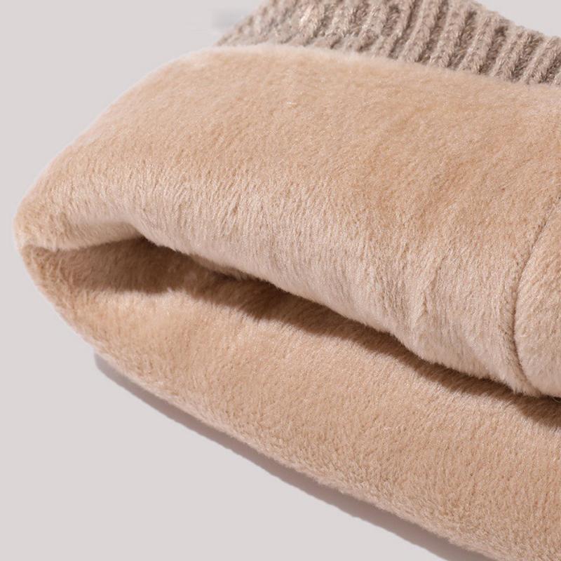 Knitted Hat Women's Stitching Antler Ear Protection Thick Warm Hat Women's Winter Wool Hat