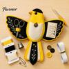 Kit de Costura Organizador de Pássaro de Feltro DIY, Bolsa Artesanal Decorativa Portátil, Bolsa de Armazenamento Prática com Fenda para Tesoura e Almofada para Agulhas, Bordado