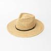 European and American Spring and Summer New Fashion Casual Woven PU Belt Hand-woven Lafite Straw Hat Outdoor Beach Sun Hat