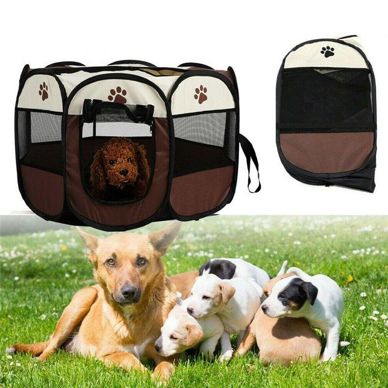 Tenda Kennel Portatile per Animali Domestici Design Ottagonale per Facile Montaggio e Riposizionamento