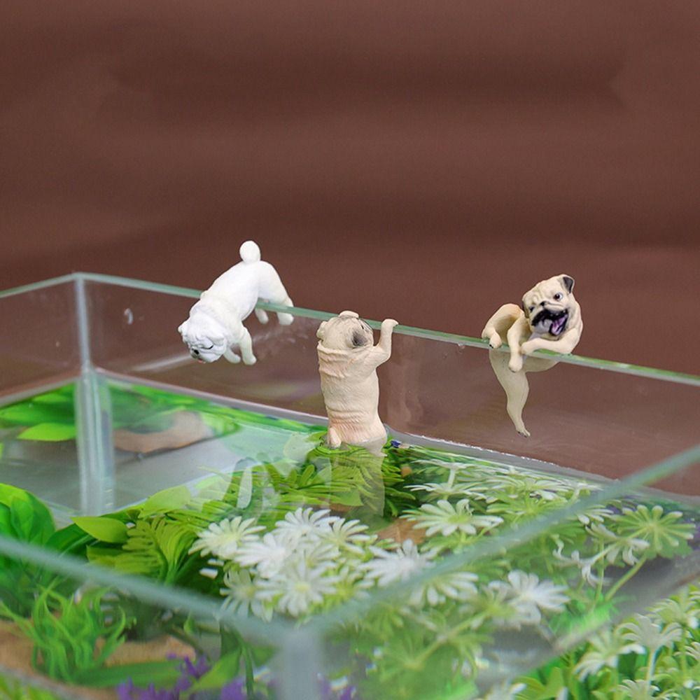Small Fish Tank Dog Ornament Delicate Aquarium Decoration Durable Dog Miniatures  Outside Scene