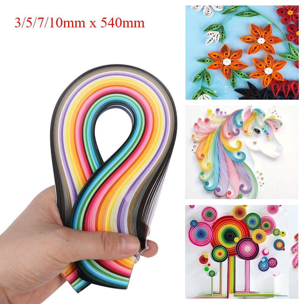 180Ocs 3/5/7/10mm Quilling Paper DIY Origami Creative Colorful Strips  Quilling Tools