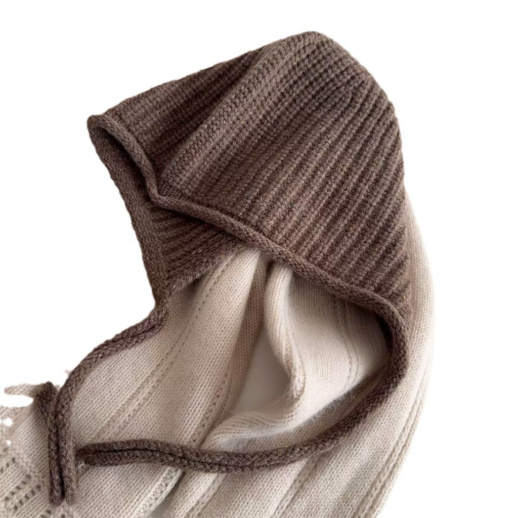 Pure Wool Balacrafa Hat  Women's Red Christmas Knitted Ear Protecting Hat  Face Enhancing Small Warm Hat