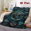 Marine Life 2D Flat Pattern Flannel Blanket, High Quality All Seasons, Home Decor, Warmth and Comfort, Perfect for Christmas Gifts.