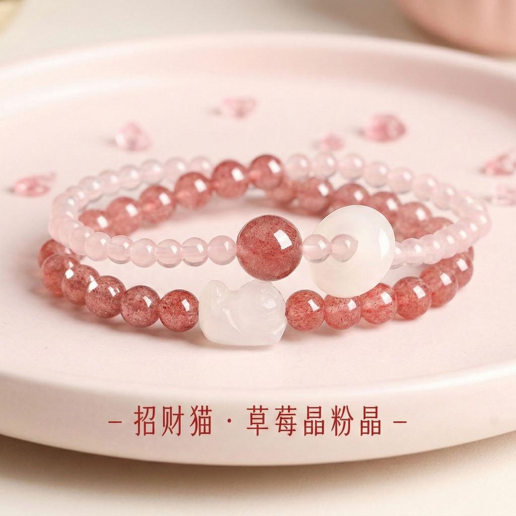 Putuo Mountain Yellow Crystal Bracelet for Women, Yellow Crystal Bracelet for Girlfriend, Wife, Valentine's Day, Birthday Gift