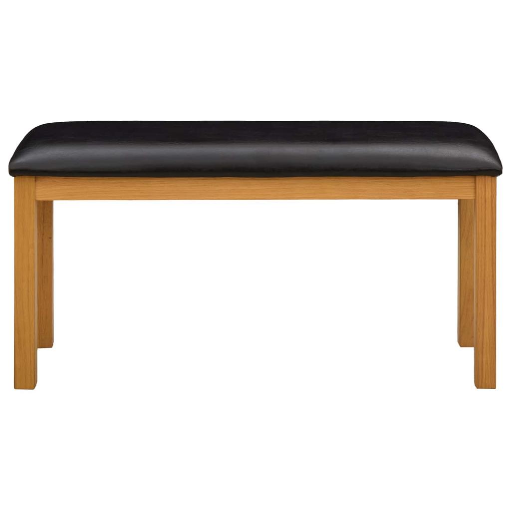 Dining Bench 95 x 32 x 45 cm Solid Oak Black
