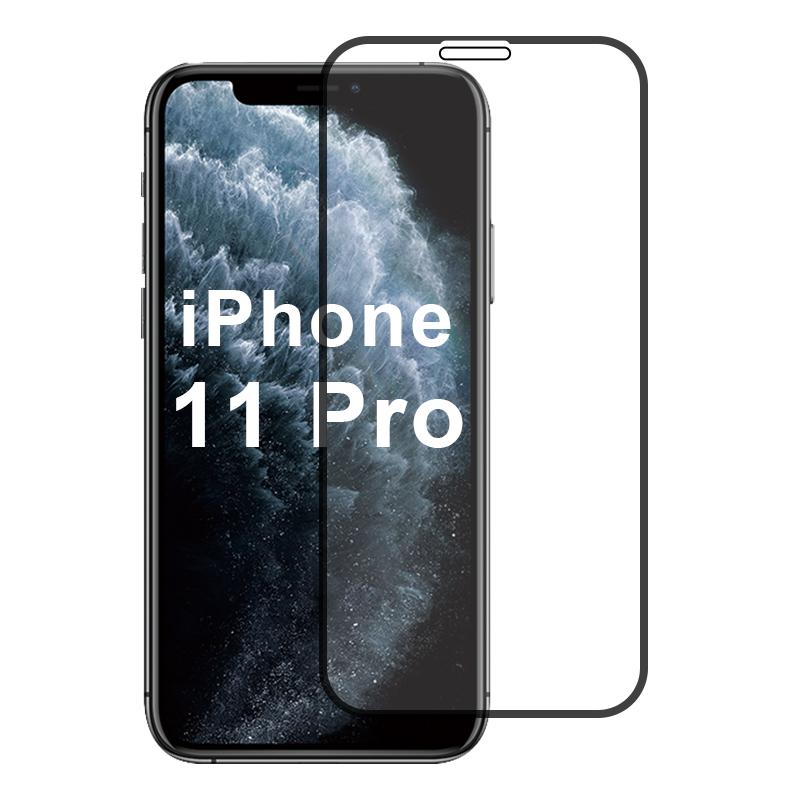 

For iPhone 11 Pro Screen Protector 2.5D Silk Printing Film Full Cover Full Glue Type A