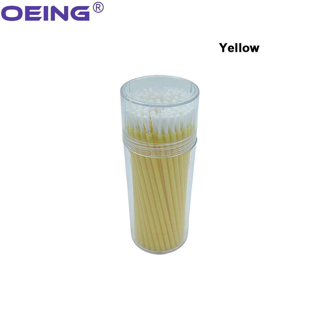 OEING 100PCS/Bottle Dental Disposable Micro Brushes Bendable Long Shank Applicators Brush Odontologia Makeup Cleaner tool