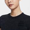 Nike Sportswear Logo Round Neck Pullover Micro-Cut Short Sleeve T-Shirt Women Tops Black HQ6038010