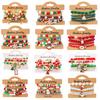 Christmas Color Acrylic Diamond Snowflake Bell Elastic Beaded Bracelet Christmas Set